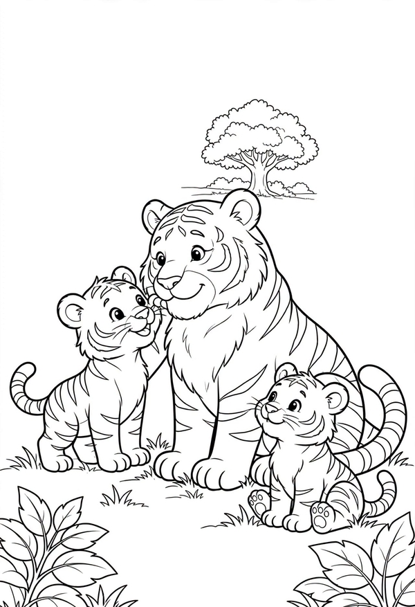 tranh tô màu con hổ 22