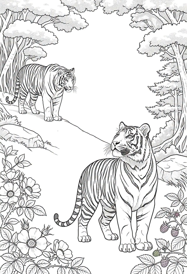 tranh tô màu con hổ 26