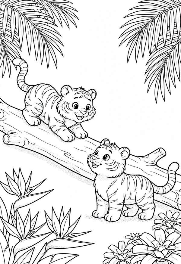 tranh tô màu con hổ 28
