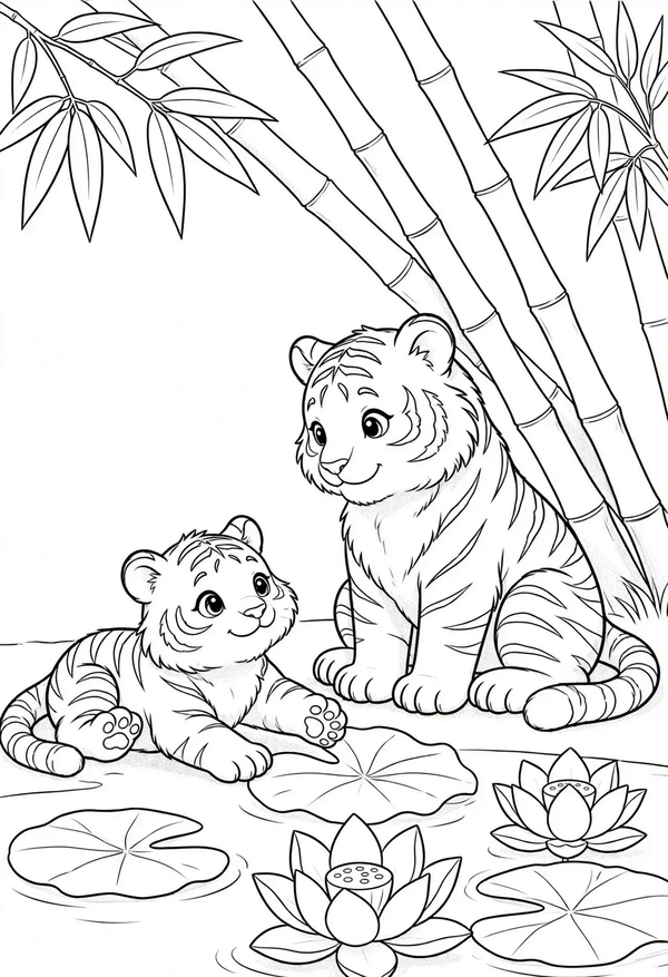 tranh tô màu con hổ 29