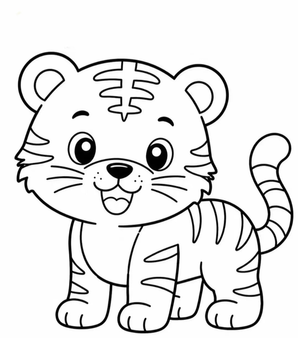 tranh tô màu con hổ 33