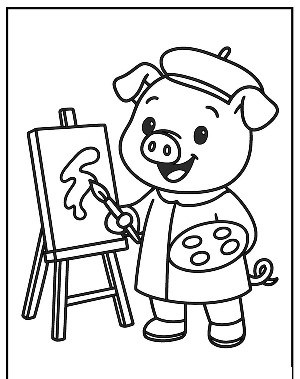 tranh tô màu con lợn 31