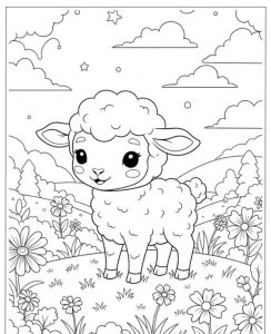 tranh tô màu con vật cute 1