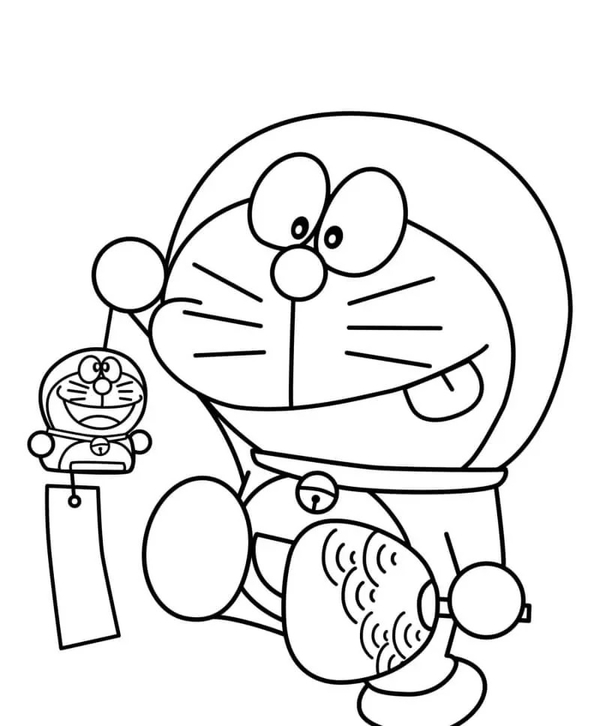 tranh tô màu doremon 9