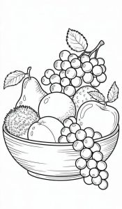 tranh tô màu hoa quả 1