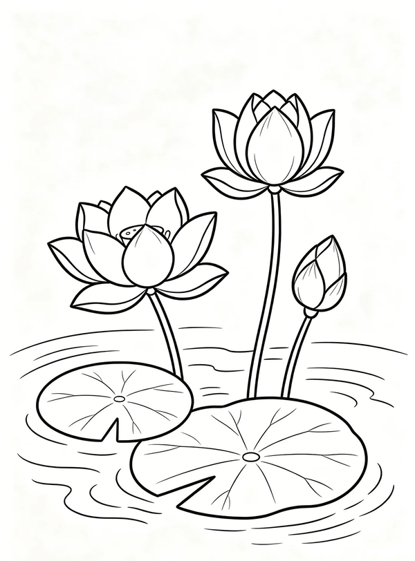 tranh tô màu hoa sen 28