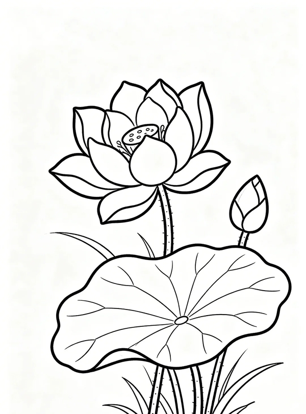 tranh tô màu hoa sen 29