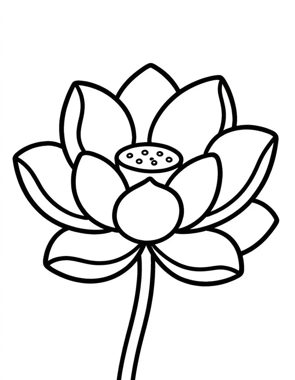 tranh tô màu hoa sen 36