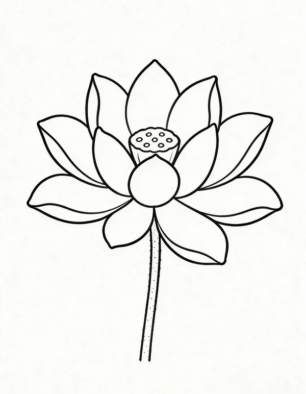 tranh tô màu hoa sen 38