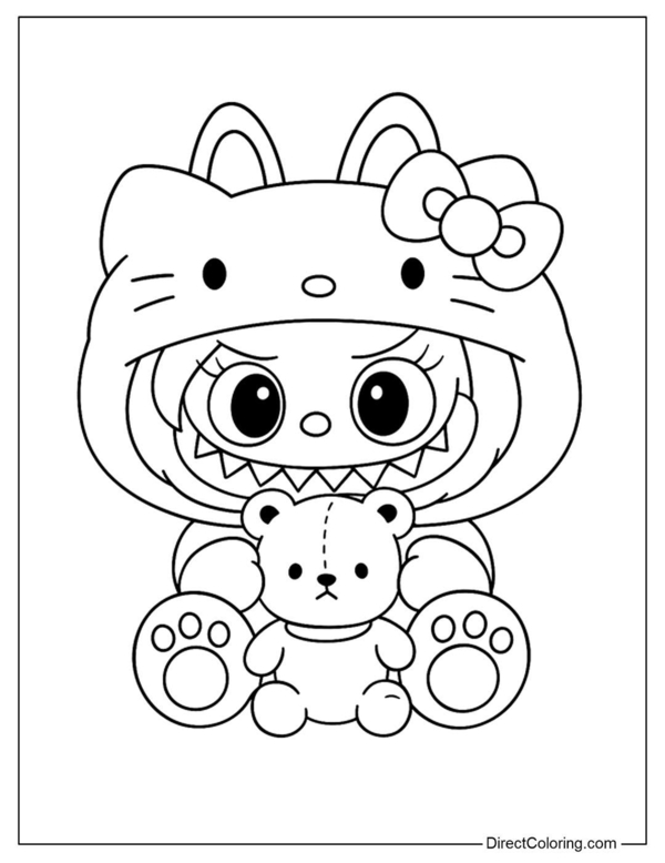 tranh tô màu labubu 2