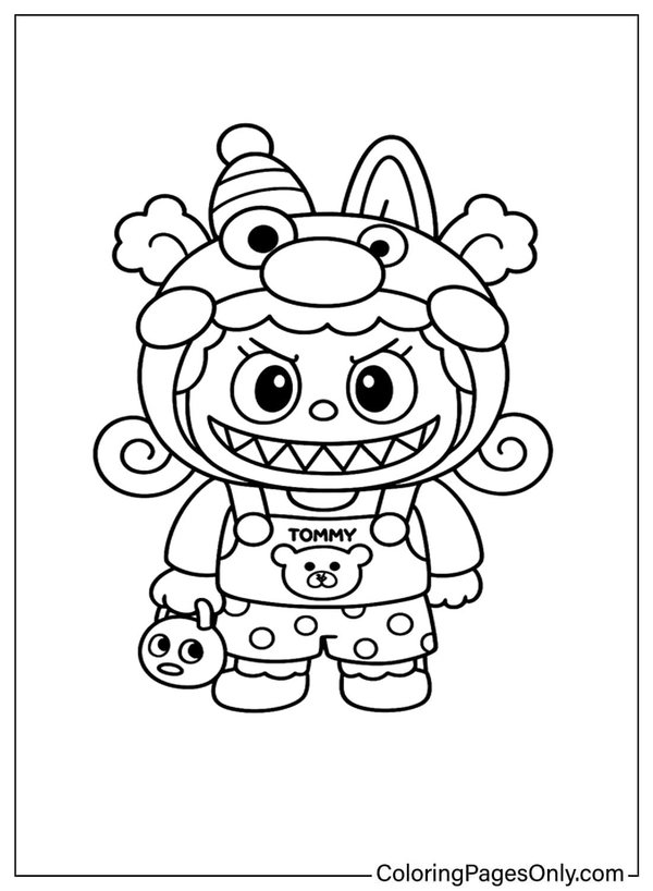 tranh tô màu labubu 24