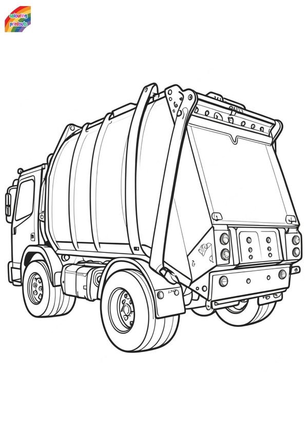 319+ Tranh tô màu ô tô tải theo chuyến hàng xuyên phố mỗi ngày