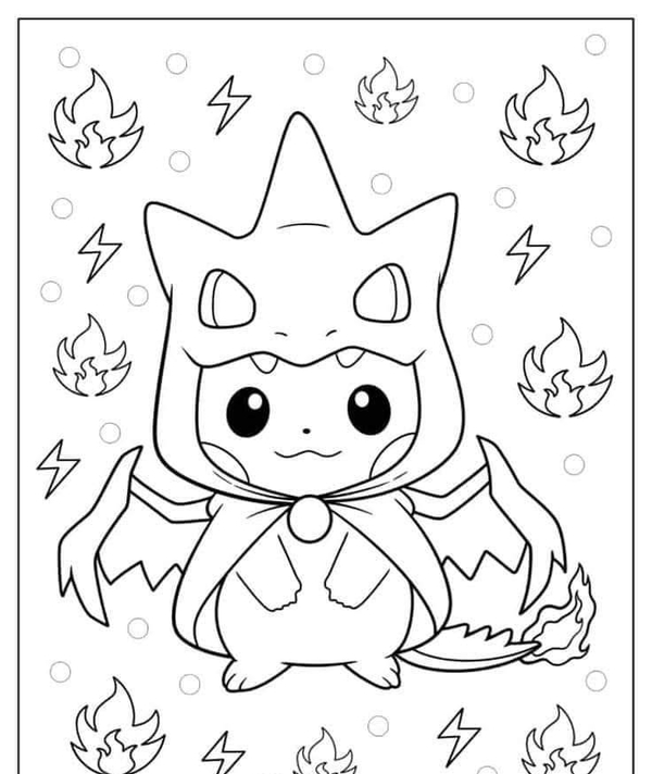 tranh tô màu pokemon 10