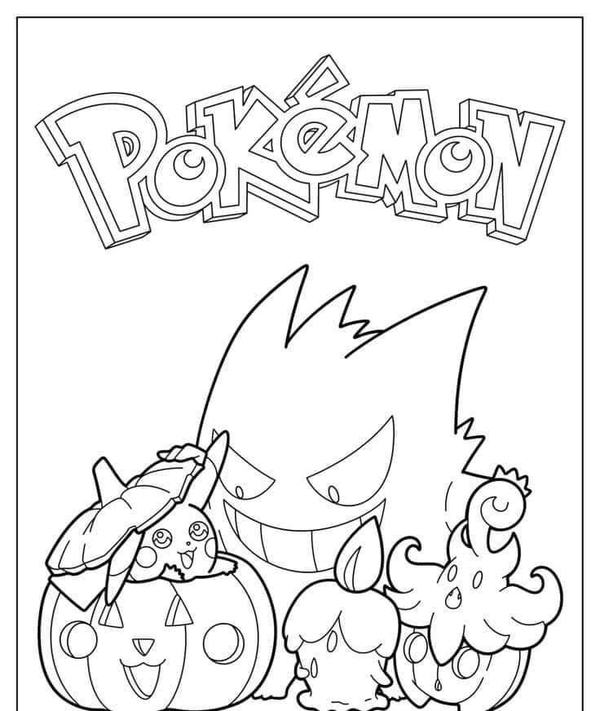 tranh tô màu pokemon 11