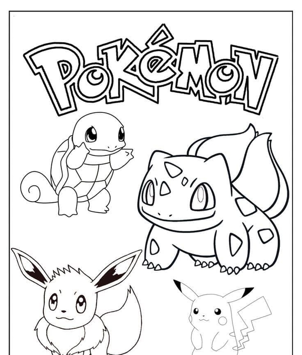 tranh tô màu pokemon 2