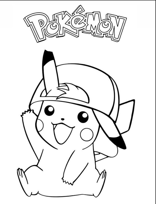 tranh tô màu pokemon 25