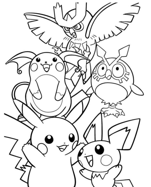 tranh tô màu pokemon 4