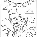 tranh tô màu robot 1