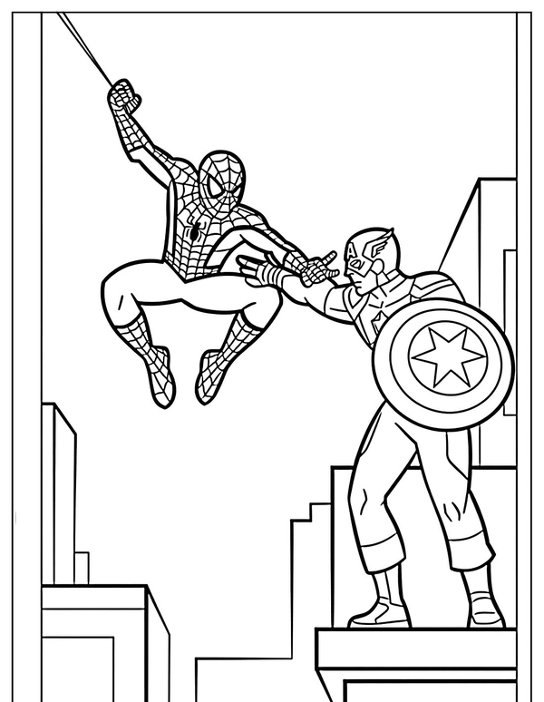 tranh tô màu siêu nhân nhện 9