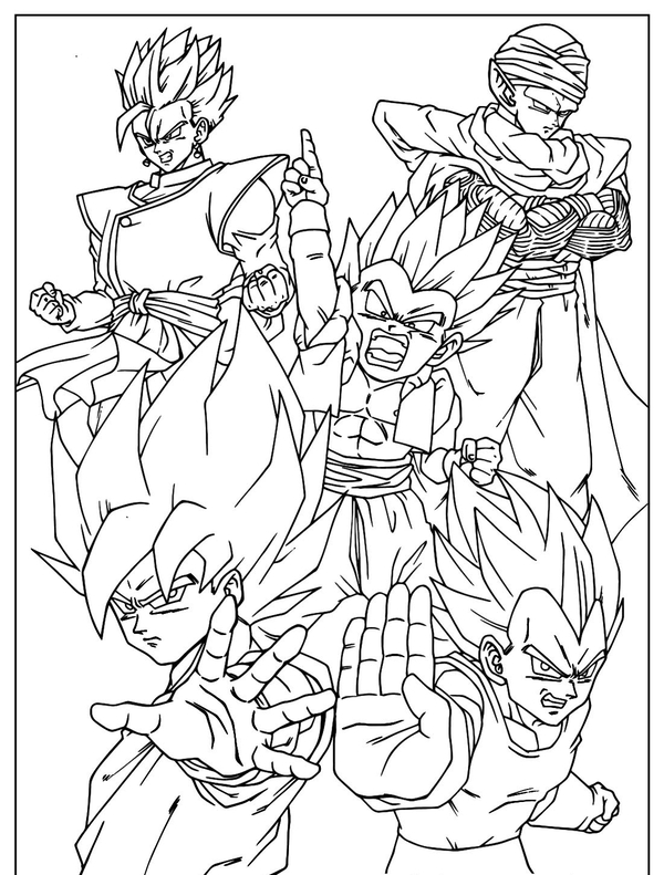 tranh tô màu songoku 11