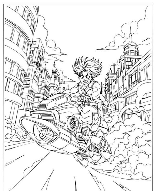 tranh tô màu songoku 12
