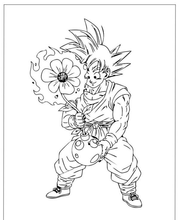 tranh tô màu songoku 14