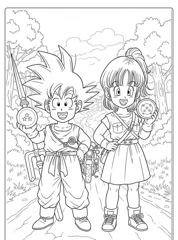 tranh tô màu songoku 16