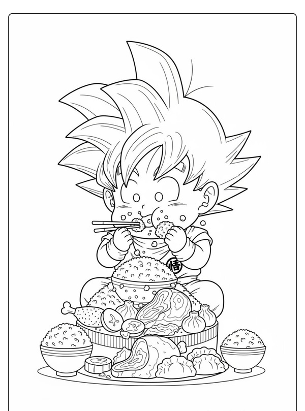 tranh tô màu songoku 17