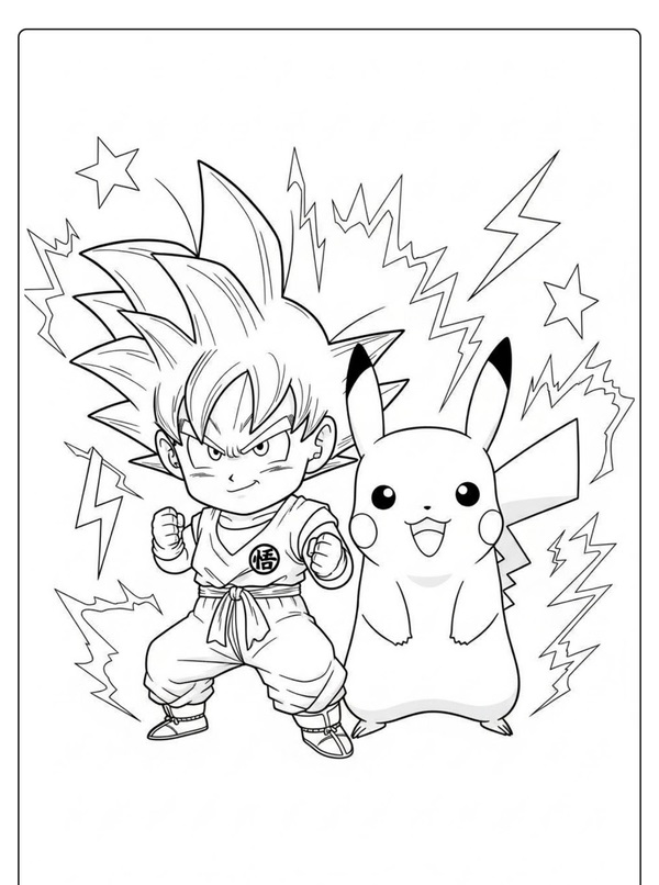 tranh tô màu songoku 18
