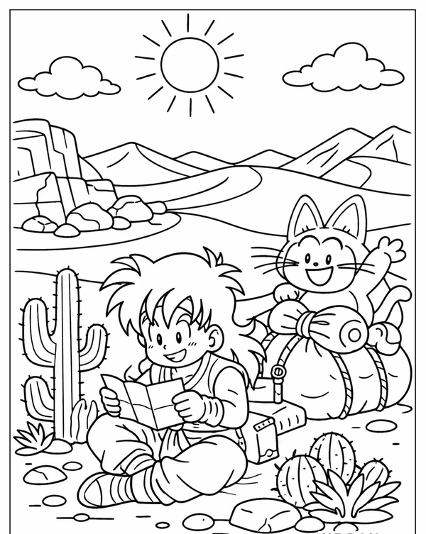 tranh tô màu songoku 22