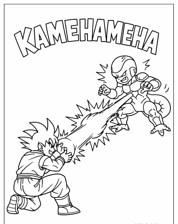 tranh tô màu songoku 23