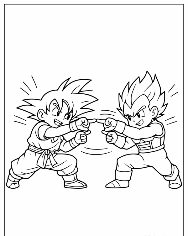 tranh tô màu songoku 26