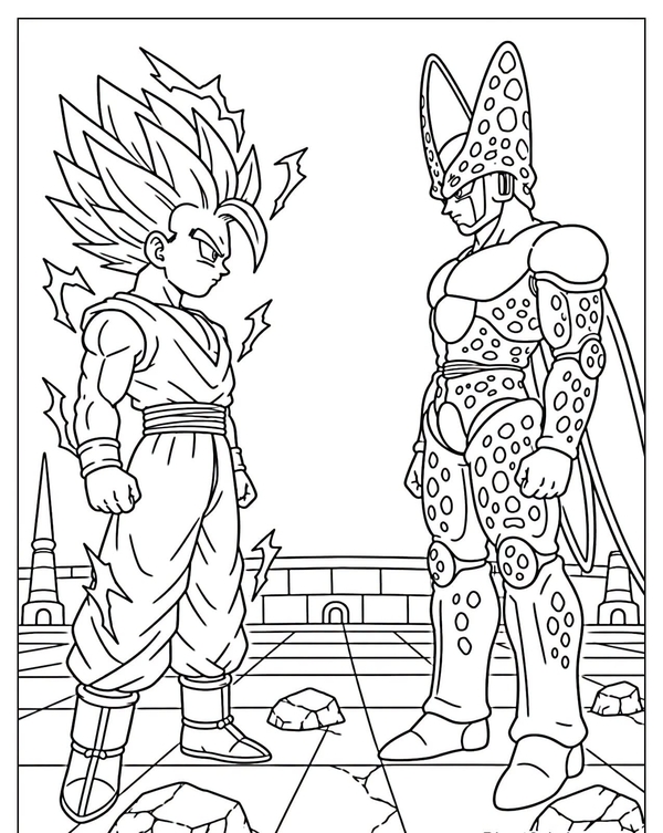 tranh tô màu songoku 28
