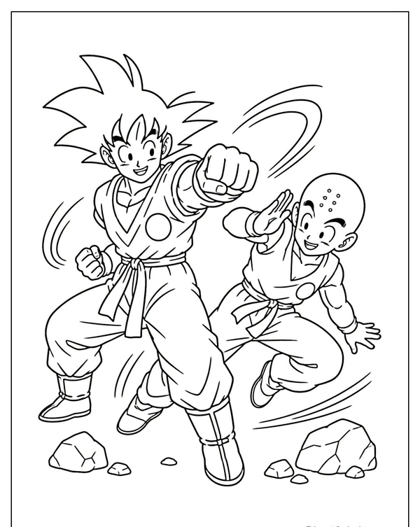 tranh tô màu songoku 30