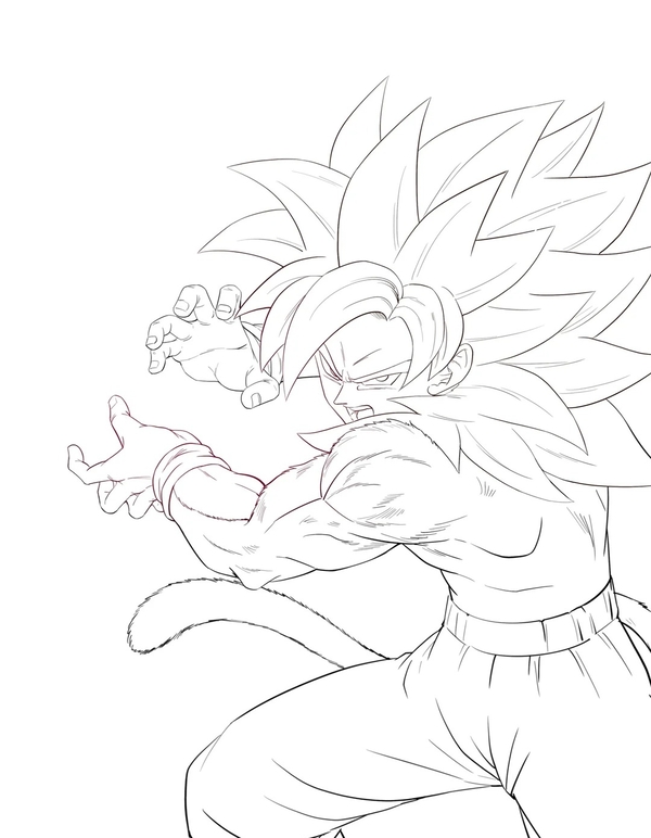 tranh tô màu songoku 32
