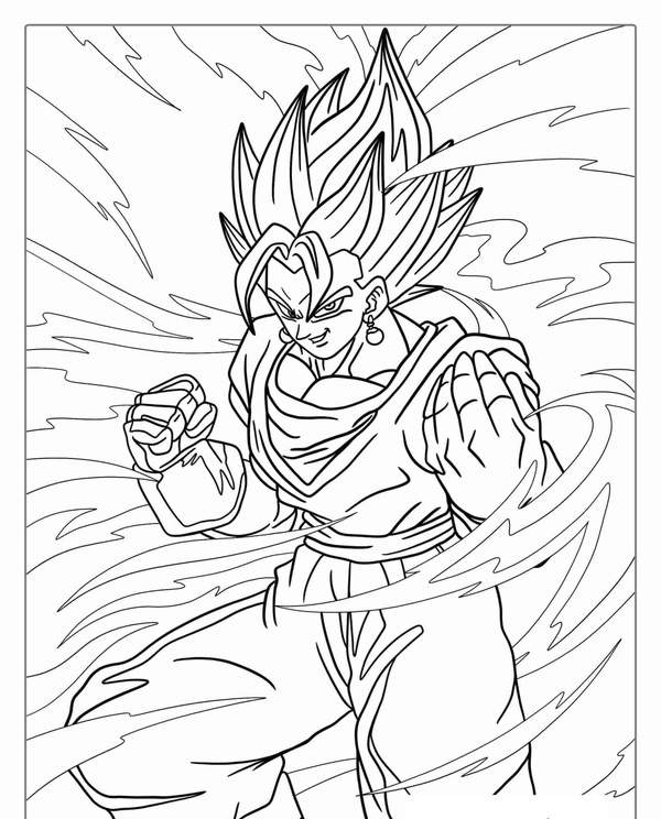 tranh tô màu songoku 4