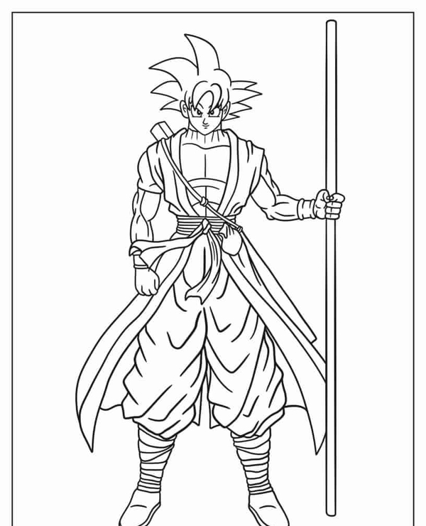 tranh tô màu songoku 6
