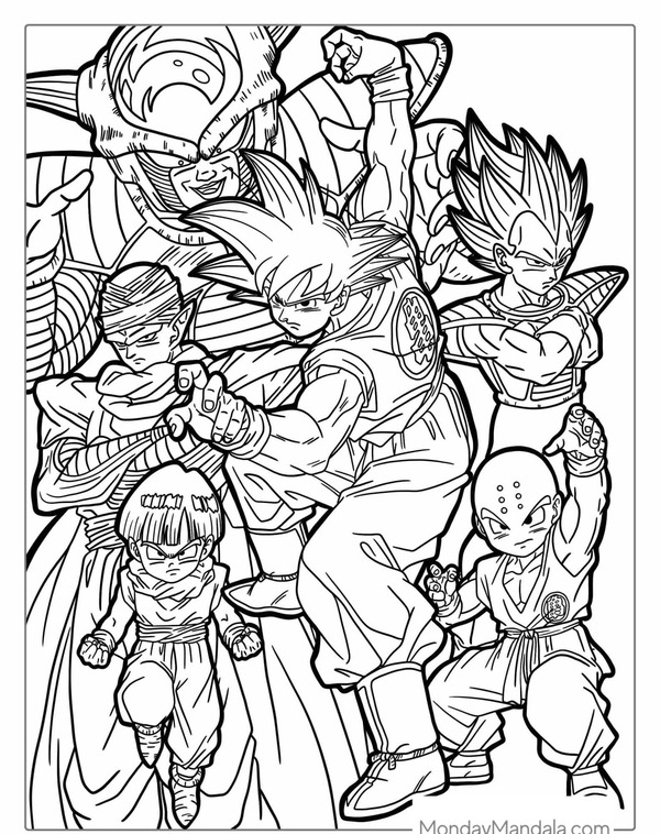 tranh tô màu songoku 7