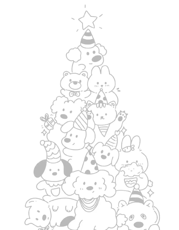tranh tô màu sticker cute 13
