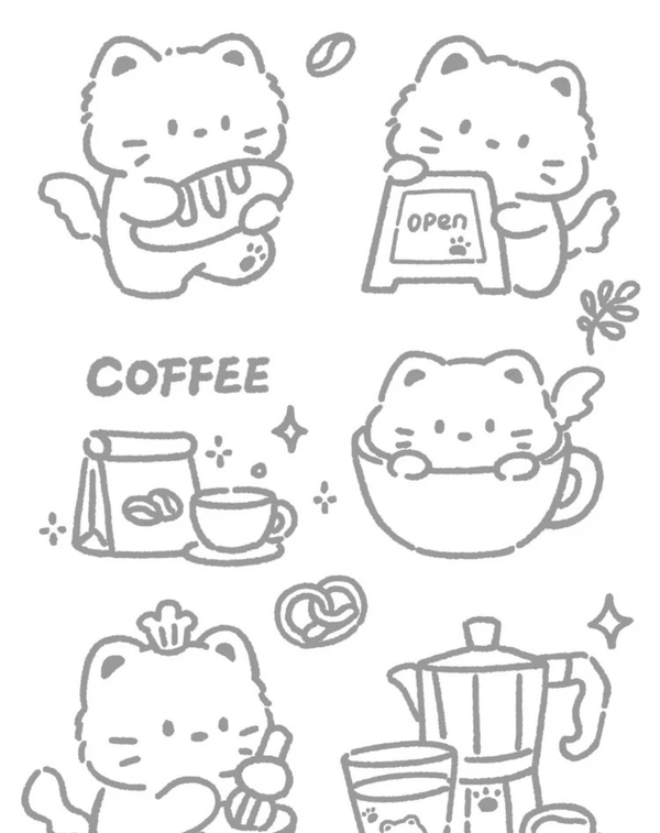 tranh tô màu sticker cute 14