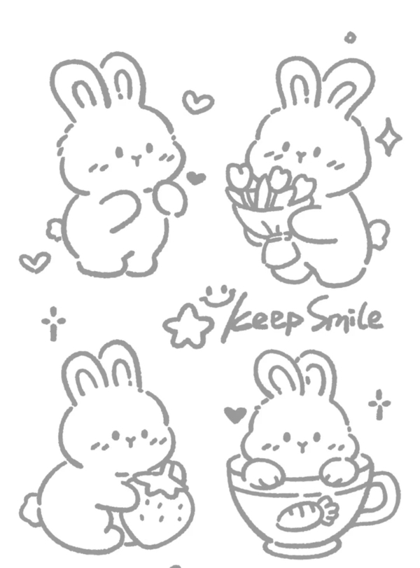 tranh tô màu sticker cute 15
