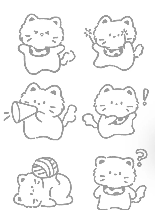 tranh tô màu sticker cute 16