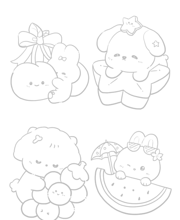 tranh tô màu sticker cute 19