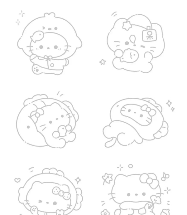tranh tô màu sticker cute 20