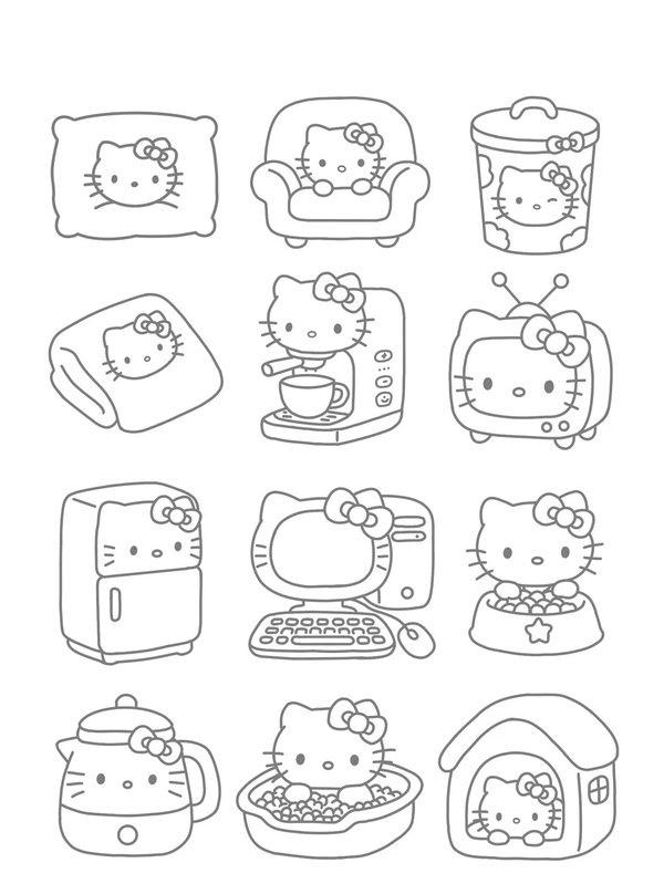 tranh tô màu sticker cute 23