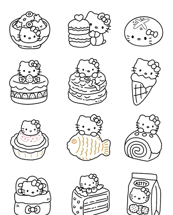 tranh tô màu sticker cute 24