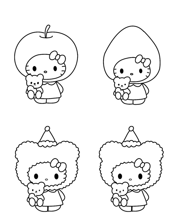 tranh tô màu sticker cute 25