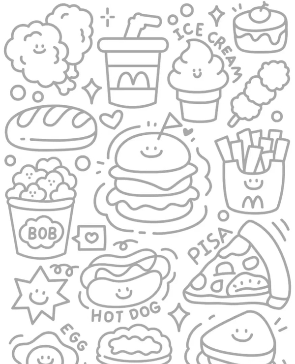 tranh tô màu sticker cute 30