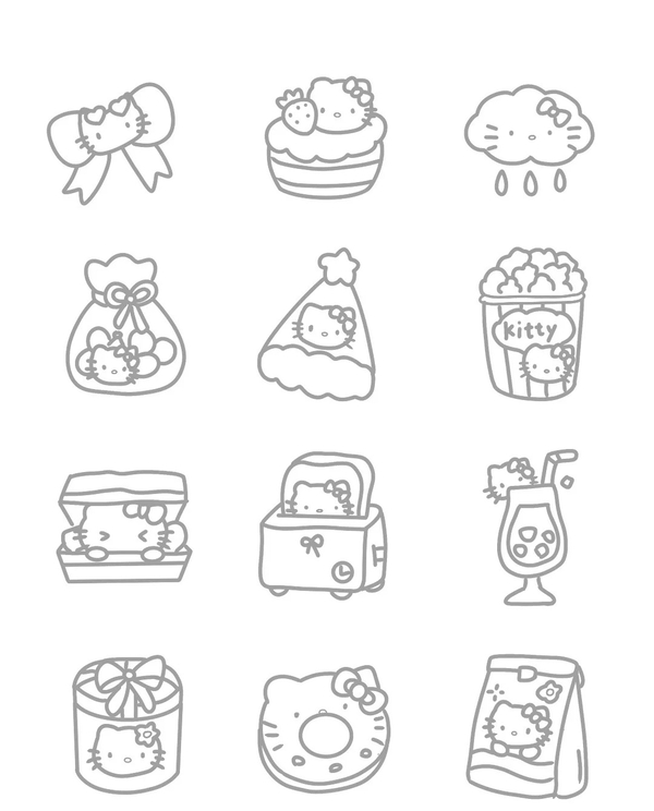 tranh tô màu sticker cute 5