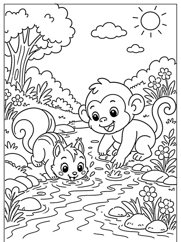 tranh tô màu vườn hoa 16